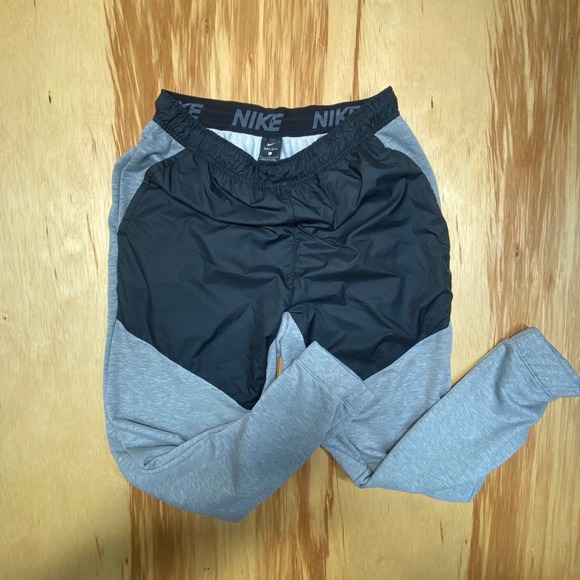 Nike‎ Sweatpants Black Gray Drifit Men's Large - Picture 1 of 8